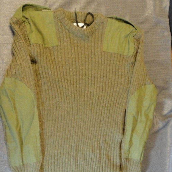 sz34R USMC MARINE CORP WOOLY PULLY SWEATER 100% Wool OLIVE GREEN SV 1846 - Picture 1 of 13
